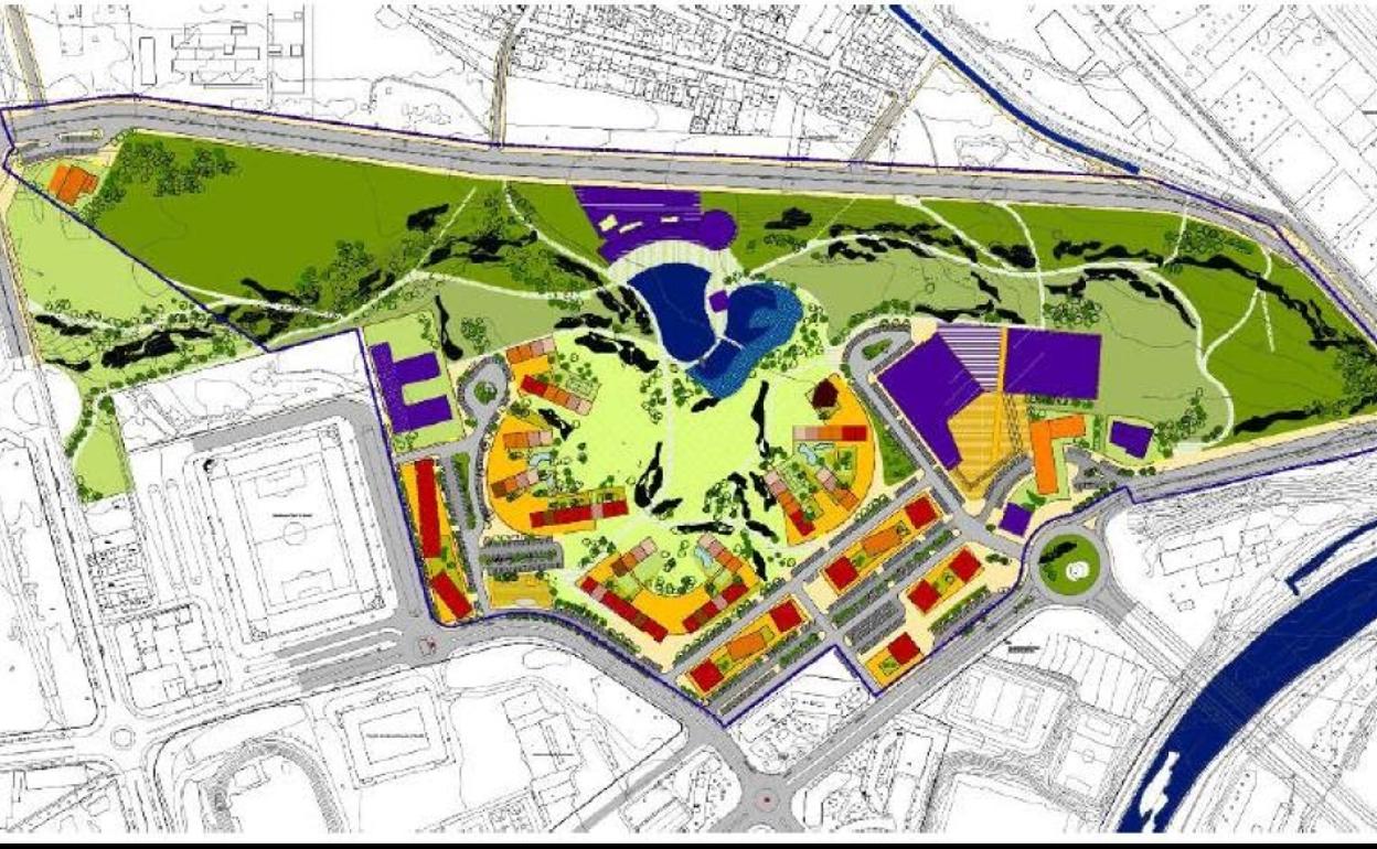Plano del Parque de la Juventud proyectado por el gobierno de López Riesco en el año 2008.