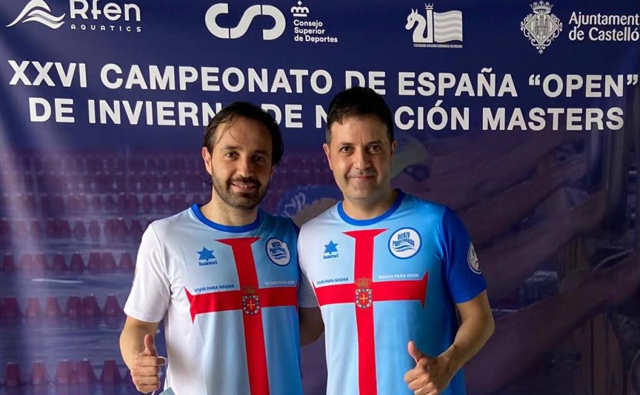 Mario y Rubén Serrano, nadadores del CN Bierzo Ponferrada.