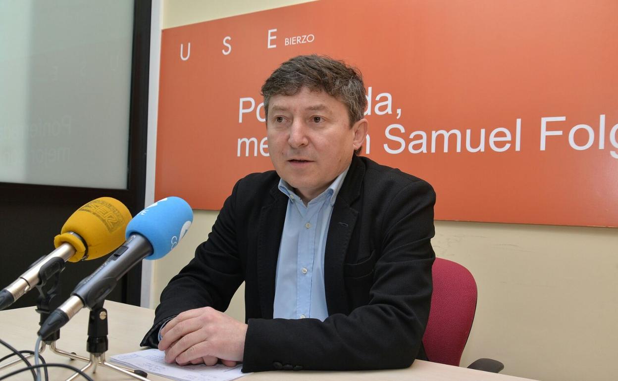 El portavoz de USE Bierzo, Samuel Folgueral.