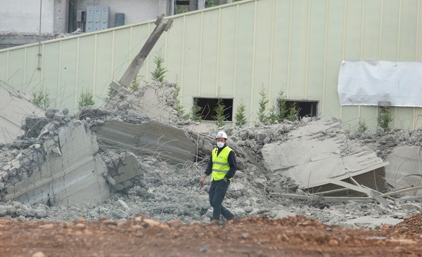 Voladura de la torre de refrigeración de la térmica de Anllares.