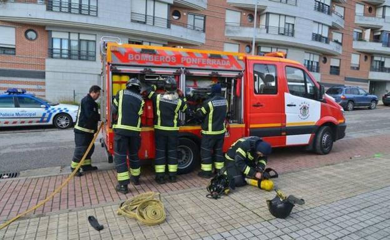 Imagen de archivo de los bomberos de Ponferrada.