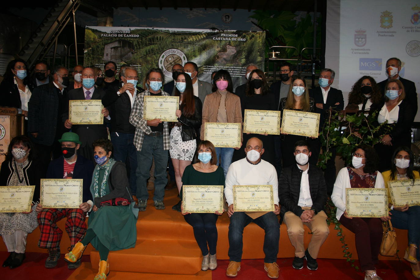 Premiados en la XII edición de los Premios 'Palacio de Canedo'.