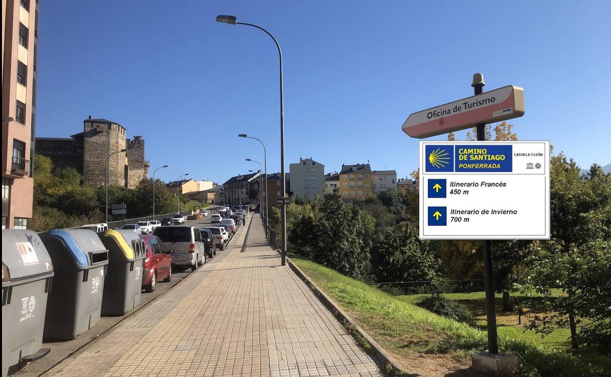 VIAs propone un tramo alternativo del Camino de Invierno a Santiago a través del barrio de Flores del Sil en Ponferrada