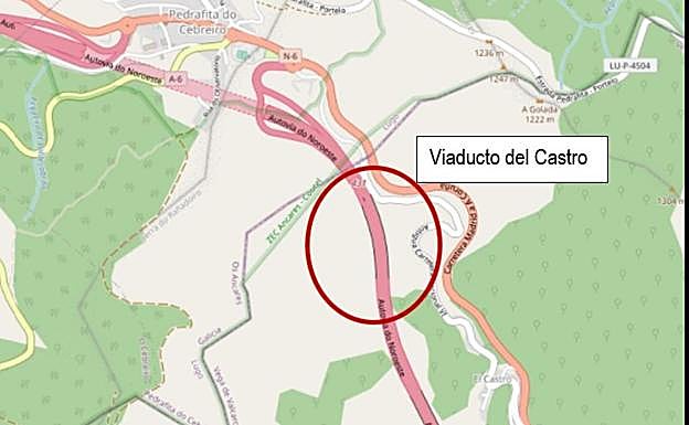 Imagen de la localización de las obras. 