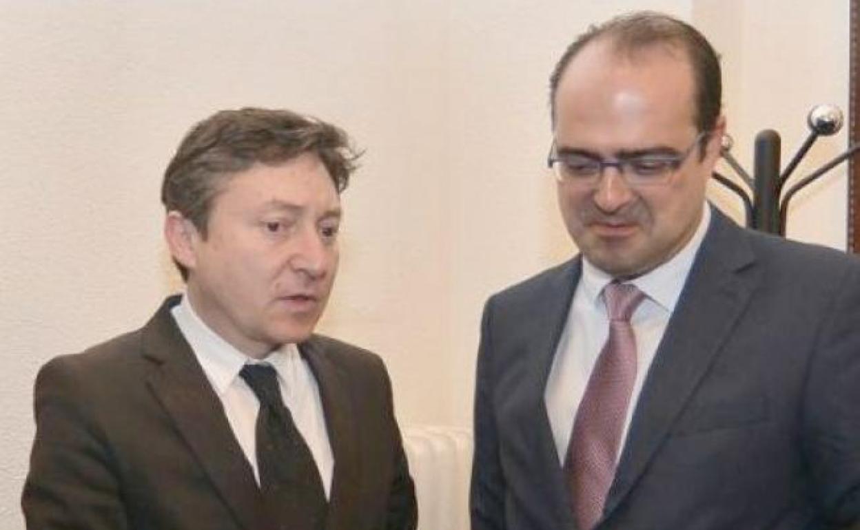 Los portavoces de USE Bierzo y PP, Samuel Folgueral y Marco Morala respectivamente.