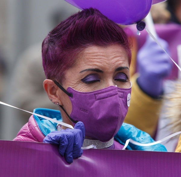 Concentración en Ponferrada con motivo del día contra la violencia de género.
