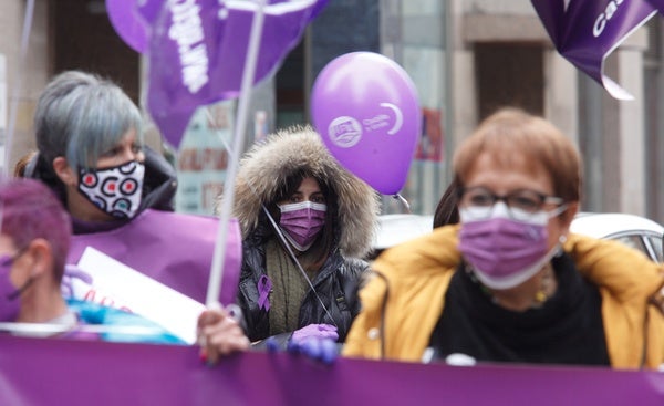 Concentración en Ponferrada con motivo del día contra la violencia de género.