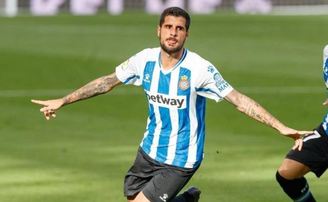 Fran Mérida, en un partido con el Espanyol.