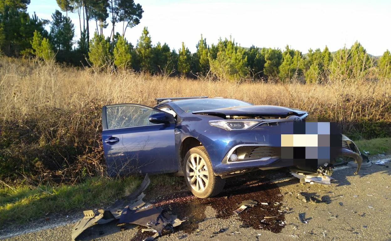 Imagen de uno de los vehículos involucrados en el accidente.
