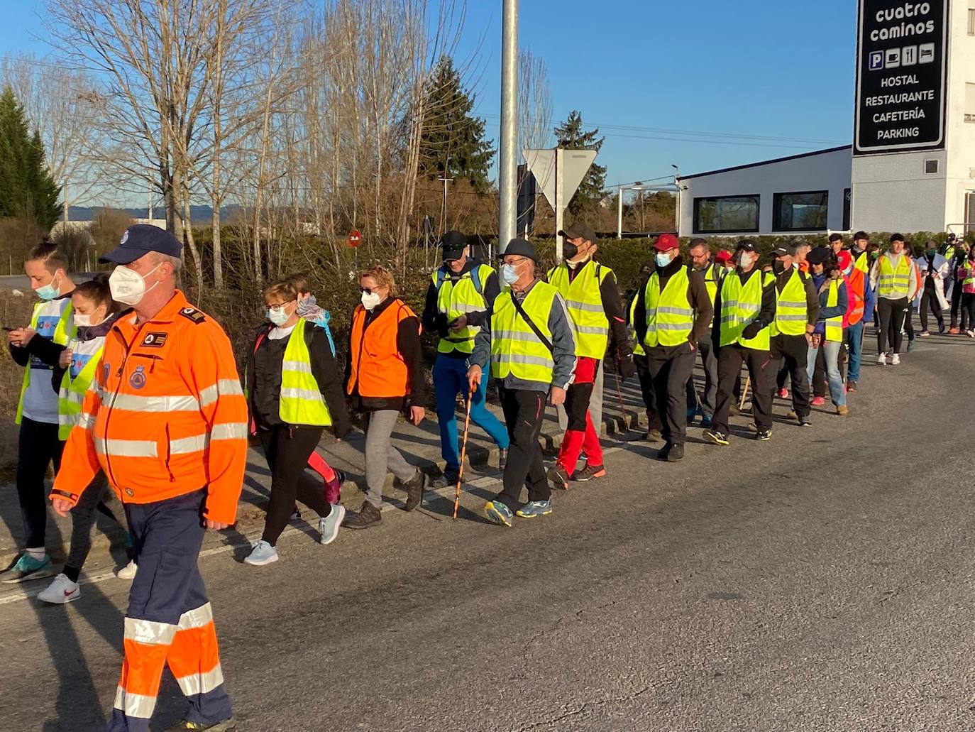 La 'marcha blanca' encara su última etapa entre Cubillos del Sil y Ponferrada.