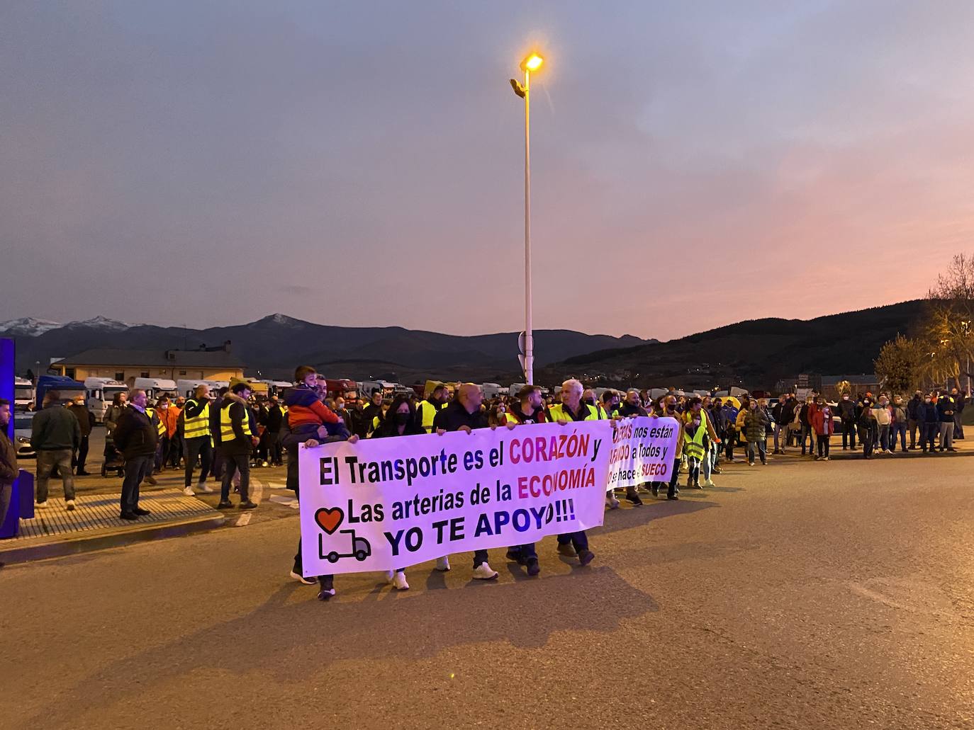 Fotos: Concentración de transportistas en Ponferrada