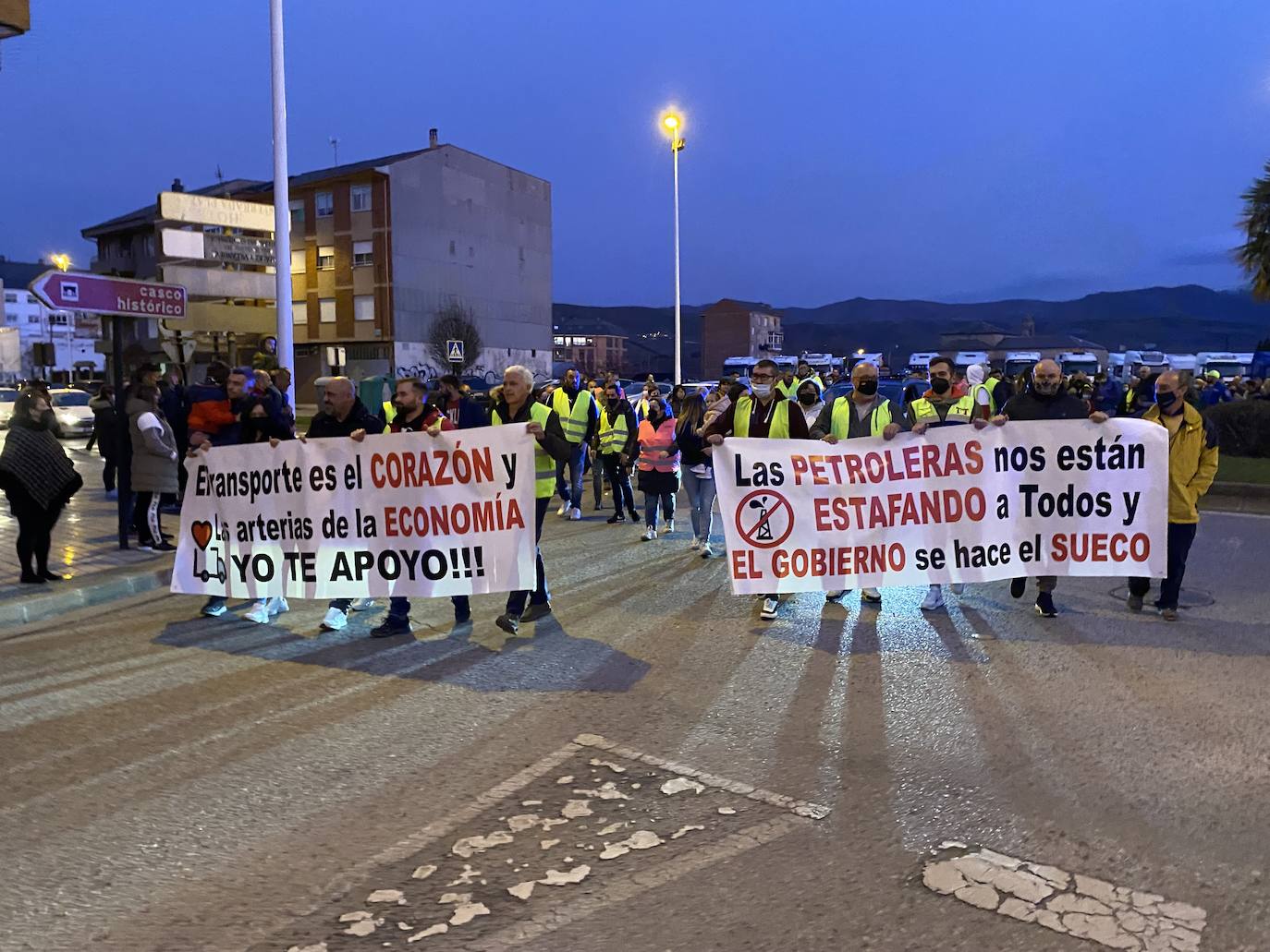 Fotos: Concentración de transportistas en Ponferrada