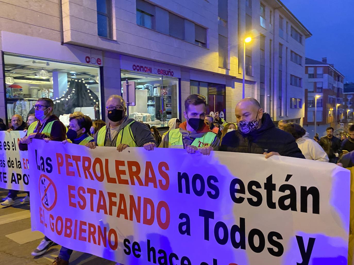 Fotos: Concentración de transportistas en Ponferrada