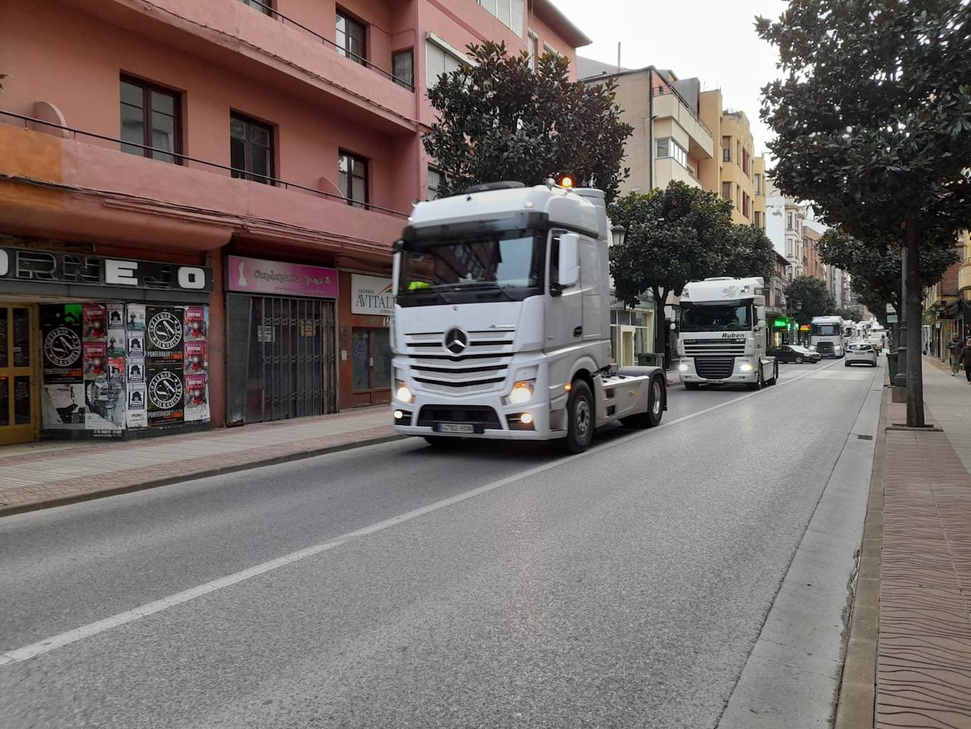 Fotos: Concentración de transportistas en Ponferrada