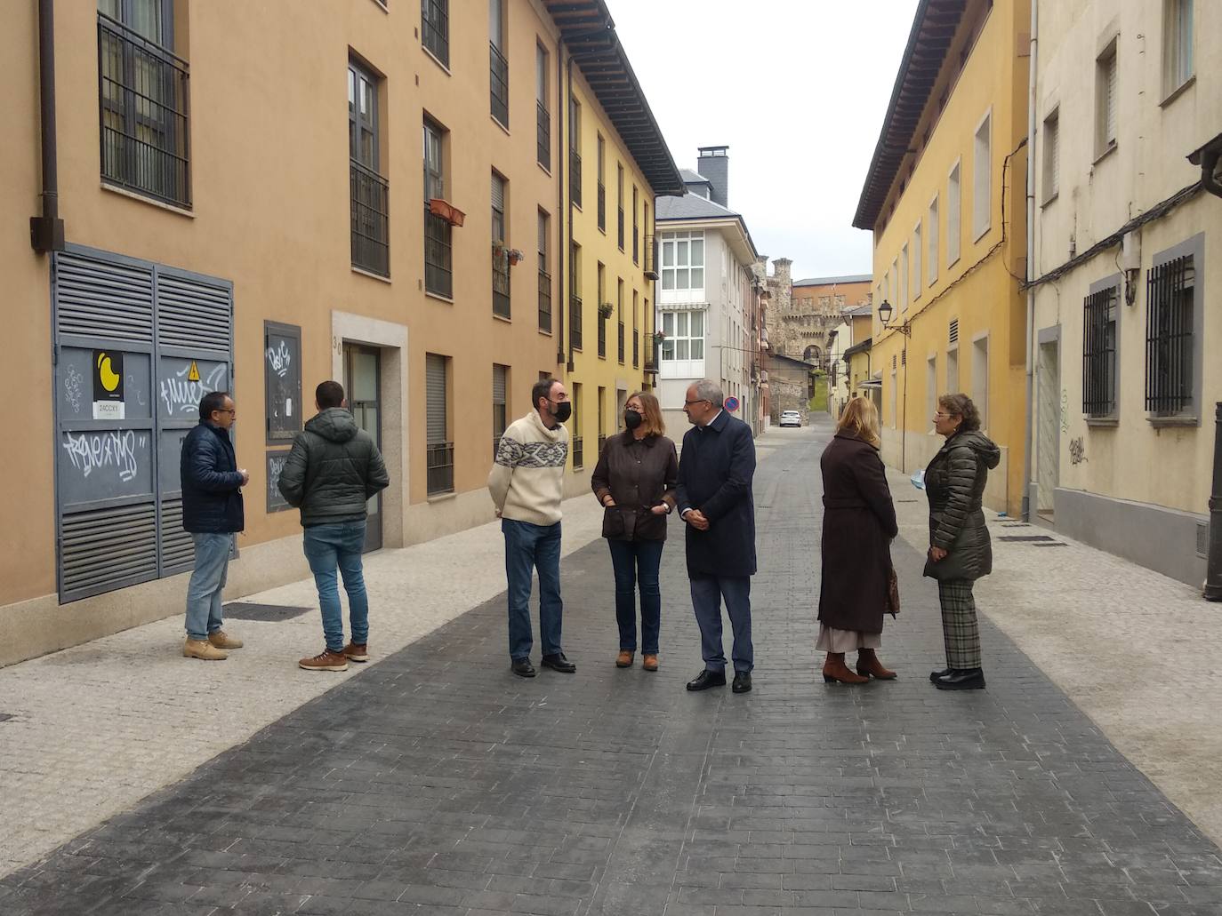 Presentación de la última fase de reforma de la calle Estafeta de Ponferrada. 