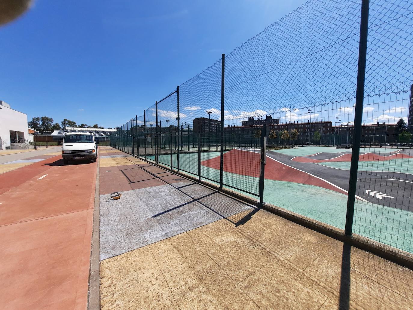 Obras de reparación en Ponferrada.