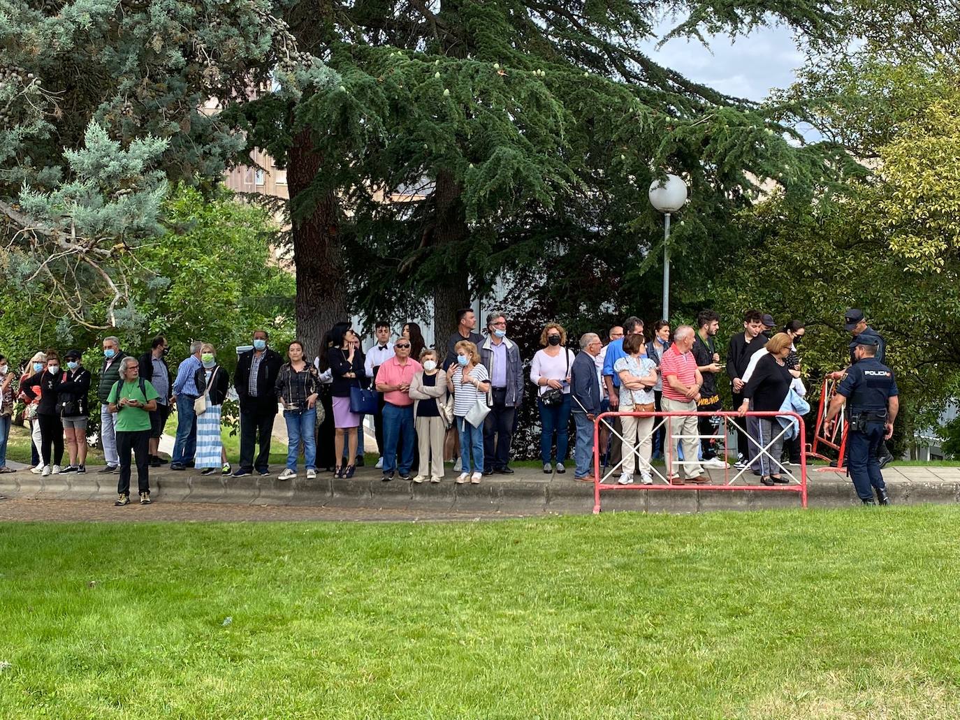 Autoridades en la visita del rey Felipe VI a Ponferrada.