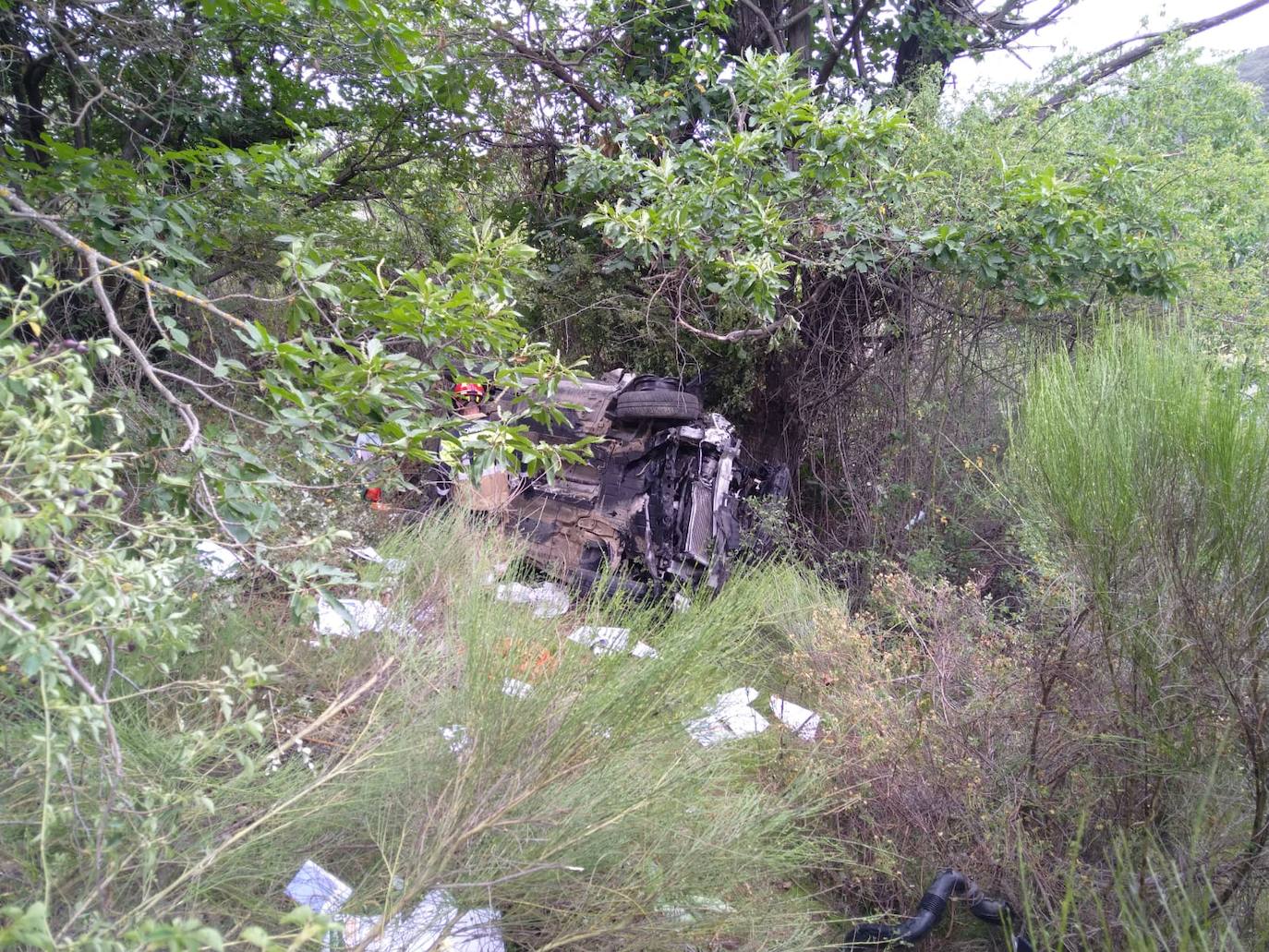 Fotos: Accidente en la N-120 a la altura de Paradela
