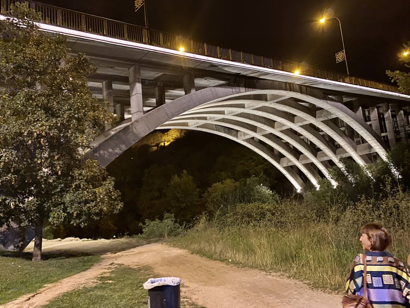 Fotos: El puente García Ojeda estrena alumbrado