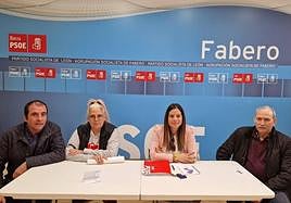 Imagen de la reunión de la gestora del PSOE de Fabero con la secretaria de Organización.