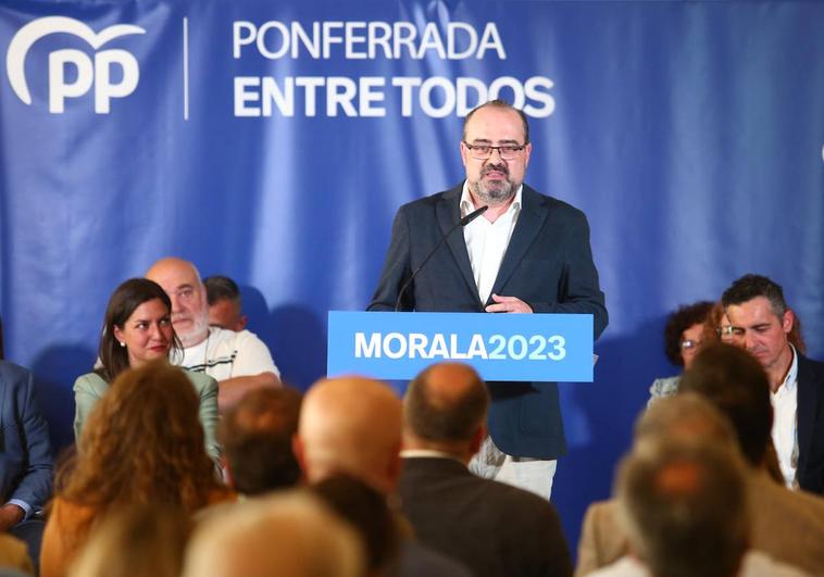 Marco Morala, durante la presentación de la candidatura popular en Ponferrada.