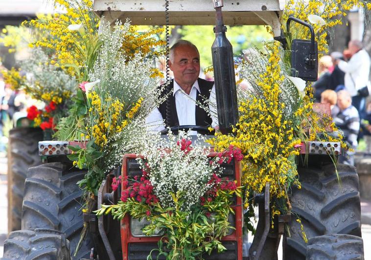 Quilós recupera la festividad San Isidro con los tractores engalanados