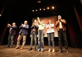 La ministra de Transportes, Movilidad y Agenda Urbana, Raquel Sánchez, durante la presentación en Bembibre, de las candidaturas del PSOE del Bierzo y Laciana.