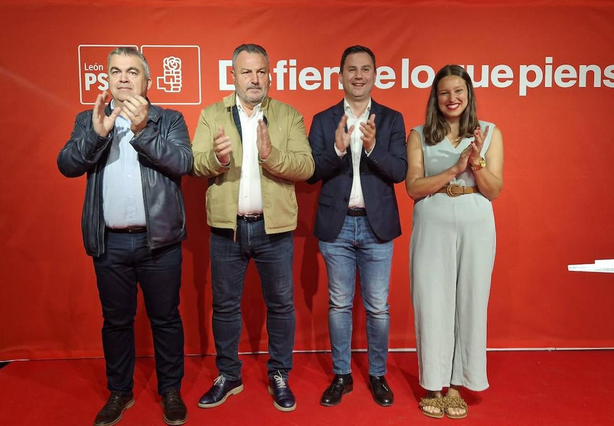 Cerdán y Cendón arroparon la presentación del programa electoral del PSOE de Camponaraya.