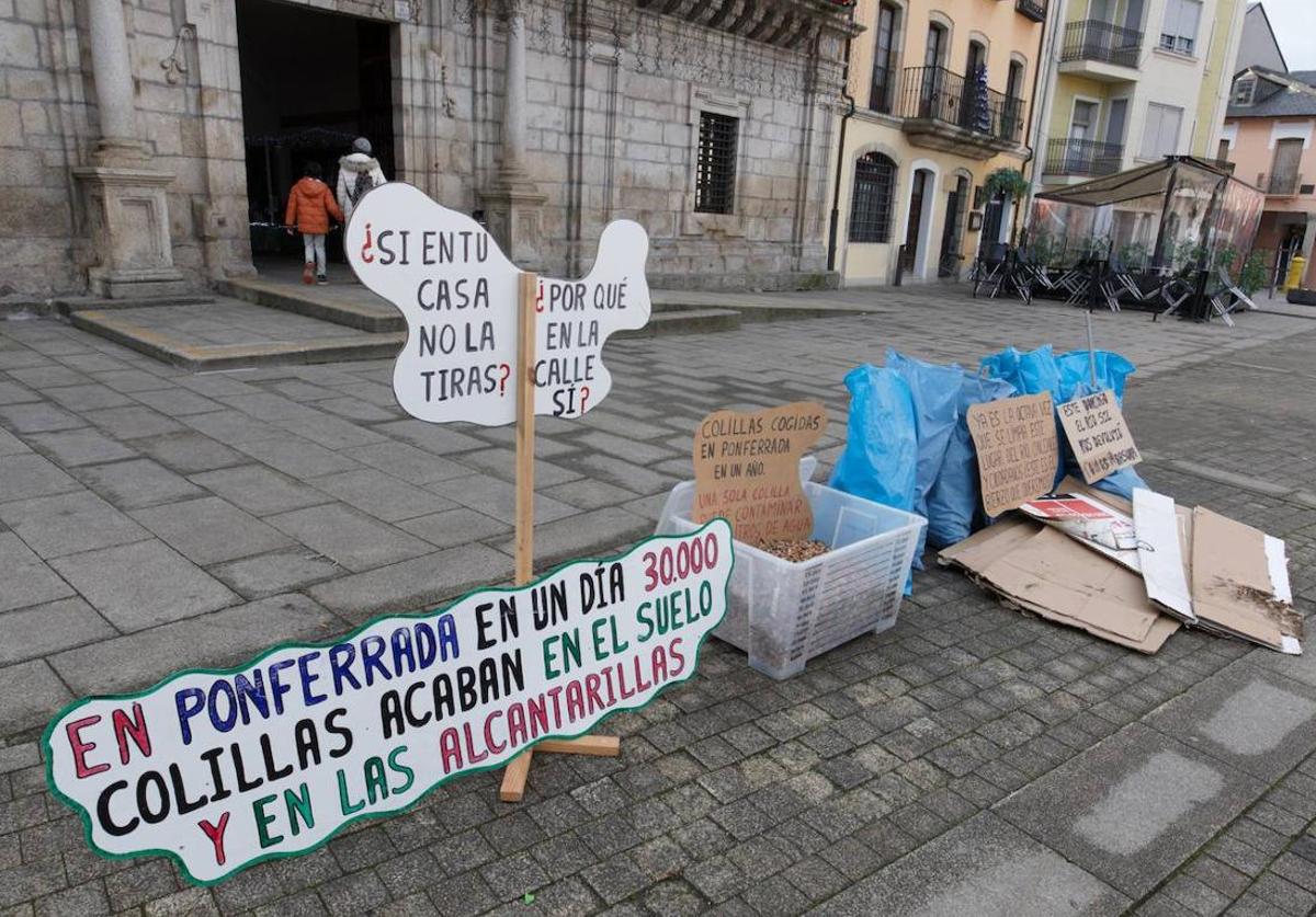 magen de una de las acciones llevadas a cabo por Clown Colillas en Ponferrada.