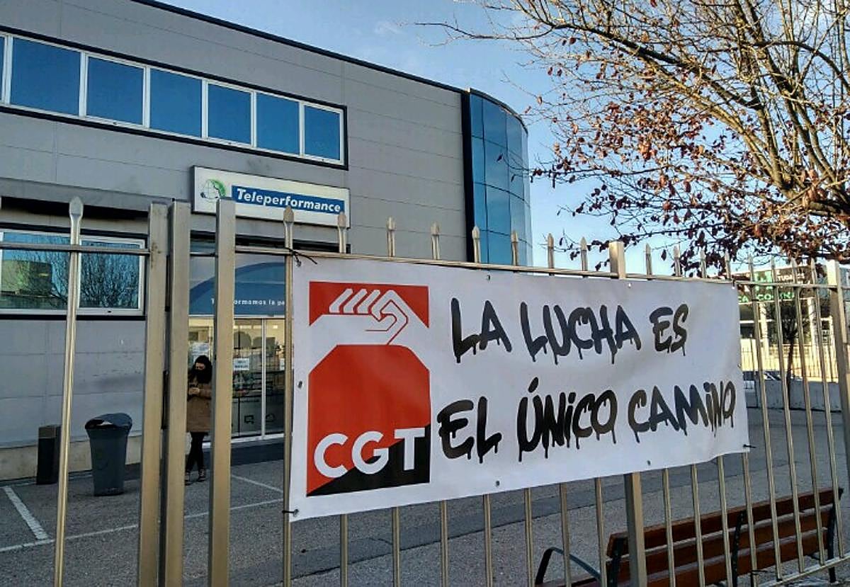 Protesta en Teleperformance Ponferrada.