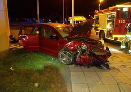 Imagen de un accidente producido en Ponferrada este verano.