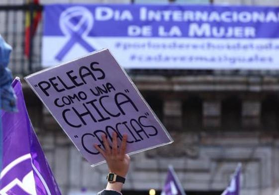 Imagen de archivo de un acto del 8M en Ponferrada.