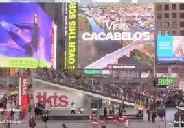 Cacabelos, presente en Times Square de Nueva York.