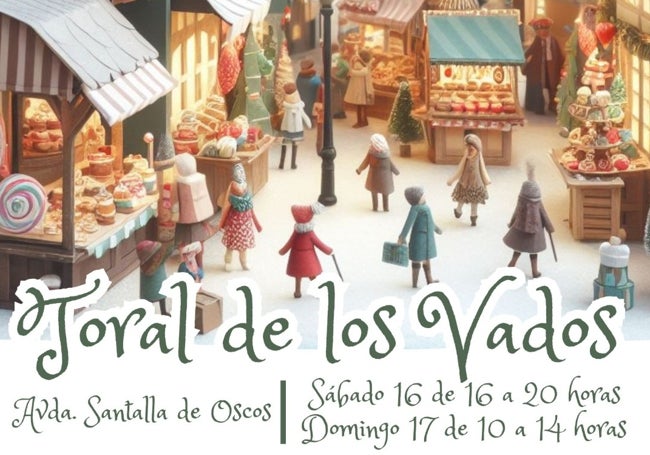 Cartel del mercado navideño de Toral de los Vados.