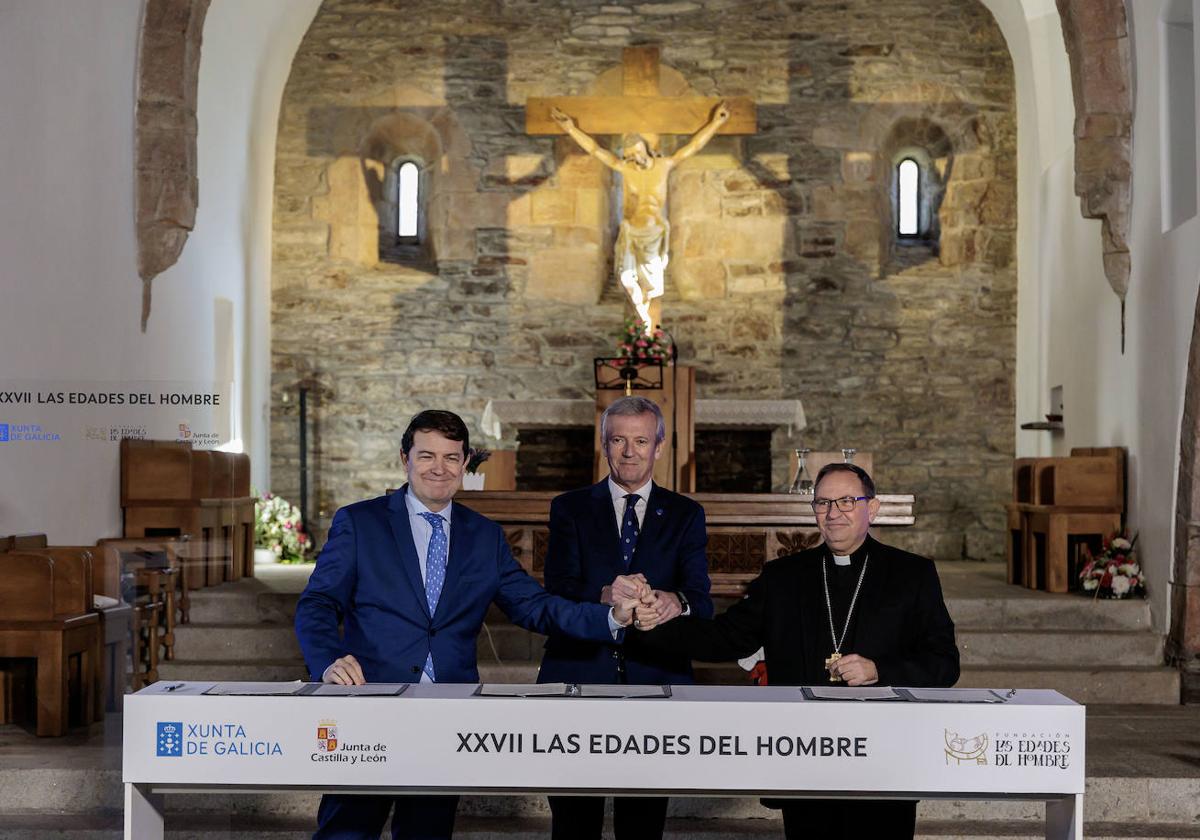 Firma del protocolo para la realización de la próxima edición de Las Edades del Hombre en Villafranca del Bierzo y Santiago.