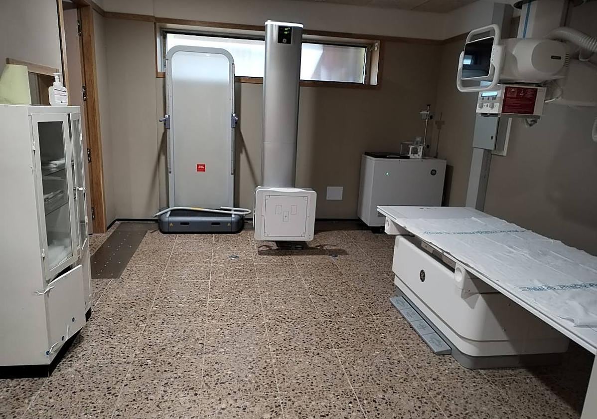 Sala de radiología digital en el centro de salud de Bembibre.