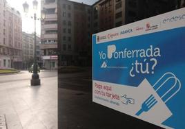 Imagen de la campaña de bonos al comercio en Ponferrada.