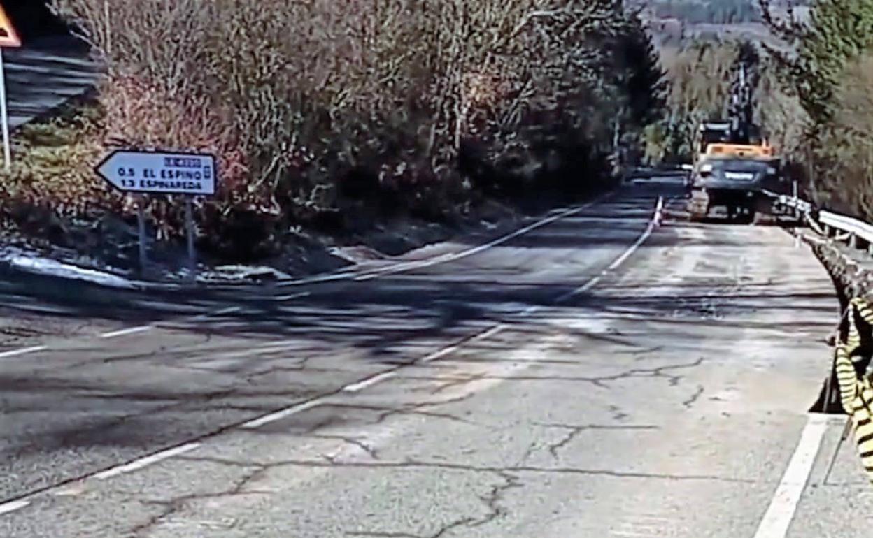 Obras en la carretera LE-711.