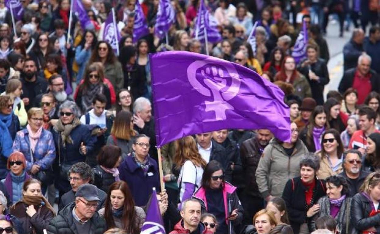 Imagen de una manifestación del 8M en Ponferrada.