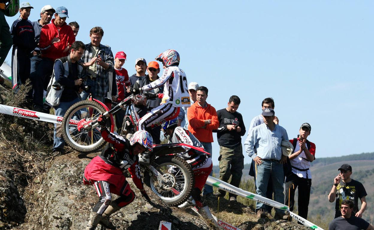 Imagen de una prueba de trial celebrada en Pobladura de las Regueras.