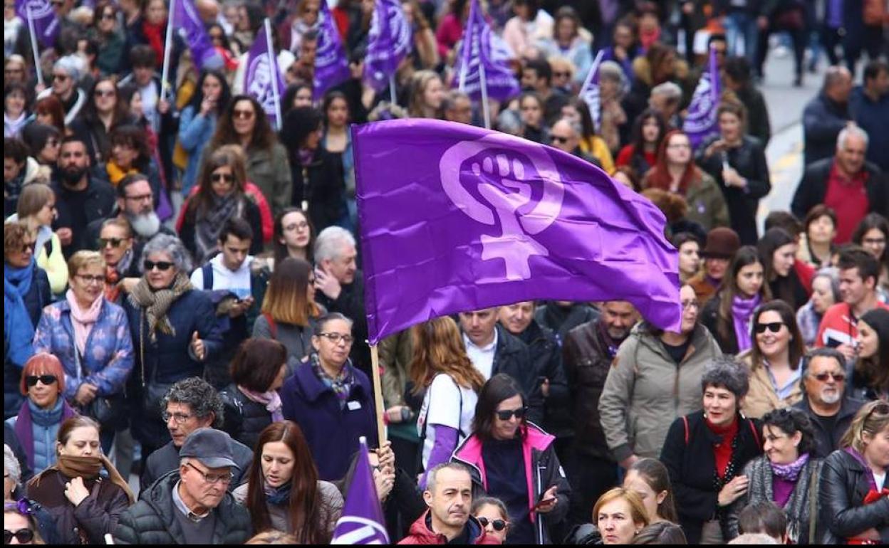 Imagen de una manifestación feminista en el Bierzo.