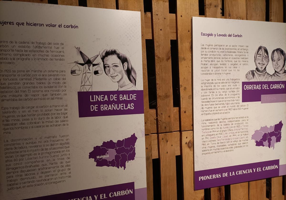 En el muelle de carbones del museo puede visitarse la nueva exposición 'Pioneras de la ciencia y el carbón'.