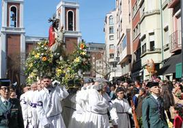 Imagen de la procesión este domingo en Ponferrada.