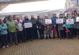 Protesta contra la falta de médicos en la zona básica de salud de Fabero.