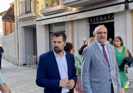 Luis Tudanca y Olegario Ramón en los actos del Día del Bierzo.