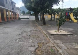 Imagen del mal estado que presentan las calles de la localidad de Posada del Bierzo, en Carracedelo.