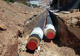 Tuberías de la red de calor.