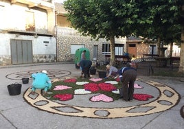 Alfombra de flores en Camponaraya en 2013