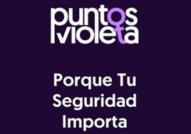 Imagen de la pantalla de inicio de la aplicación 'Puntos Violeta'.