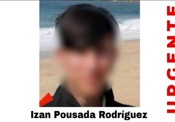 Imagen que difundió SOS Desaparecidos para localizar al joven cangués desaparecido.